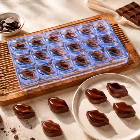 Lips Shape Chocolate Mold, Food Grade Bonbon Mould for Valentine Pastry Candy Making