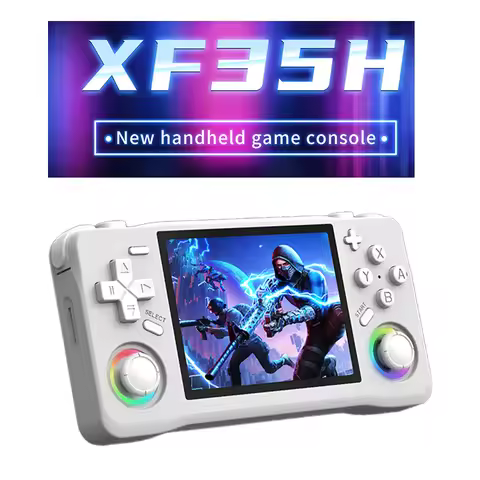 Newest Retro XF35H Handheld Video Game Console Portable 3.5 Inch IPS Screen Preloaded Games Linux Sy