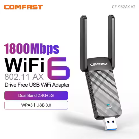 COMFAST AX1800 WiFi Adapter Dual Band WiFi 6 USB Adapter USB3.0 Wireless Wi-Fi Dongle Network Card D