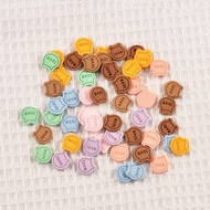 50pcs 15mm PU Leather Cat's head love Labels Embossed Tags DIY Flag Label For Garment Sewing Accesso