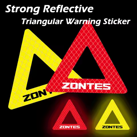 For ZONTES 368G 703F 703RR 400G 350R Strong Reflective Triangular Warning Stickers Motorcycle Scoote