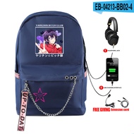 Yarichin B Club Laptop Backpack USB School Bags Travel Bags for Anime Bagpack Back To School Bags Ch