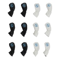 Pack 1 Pcs Golf Club Cover Iron Club Cover Puppy Degrees Golf Iron Cover White/Black Waterproof PU L