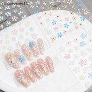Loveshoping 1 Sheet Exquisite Stereo Daisy Nail Sticker Colorful Floral Nail Decal Self-adhesive Lux