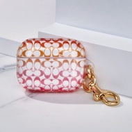 【COACH】AirPods Pro (第1/2代)精品耳機保護套-經典大C粉紅