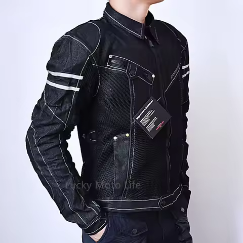 JK006 Jacket Spring Breathable Denim Mesh Racing Ride High-performance Drop Resistance Clothing Moto