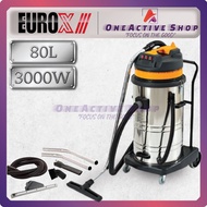 EUROX 80L Wet & Dry Vacuum Cleaner VAC8003 - 6 Month Warranty ( FOR CAR WASH EUROX VACUUM EUROXPOWER