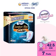 SOFY Comfort Nite Side Gathers Dry Net Night Slim Wing Sanitary Pad 42.5cm 7pcs