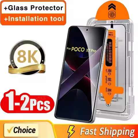 8K Dust Free Installation Screen Protector For Poco X7 X6 X5 X4 X3 F7 F6 F5 F3 M7 M3 M4 M6 Pro M5s C