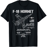 2025 waffle gift for friends F-18 Hornet Fighter Jet Specs Military Airplane F18 T-Shirt Short Sleev