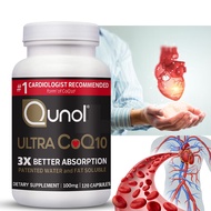 Qunol Ultra CoQ10 100mg, Absorbed 3X Better, Patented Water and Fat Soluble Natural Supplement, C0Q1