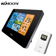 KKmoon FanJu FJ3373 Multifunction สถานีอากาศดิจิตอลนาฬิกาปลุก LCD ในร่มกลางแจ้งพยากรณ์อากาศบารอมิเตอร์เครื่องวัดความชื้น W-ไร้สายเซนเซอร์ภายนอกอาคาร USB สายไฟ