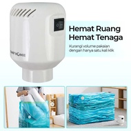 EV2 Electric Vacum Pump Pompa Vakum Elektrik EU Plug Tas Penyimpanan Pakaian Vacum Bag