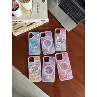 AD410 New case Sat1 Marble Glitter Magnetic Work For I13-17PM Good Shockproof Ready-To-Ship Products