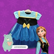 Girls' Casual Short Dress with Princess Frozen Anna Characters