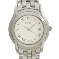 【日本直送】爍金 GUCCI 腕錶 5500L 不鏽鋼 石英 指針式顯示 銀色錶盤 女錶【二手】