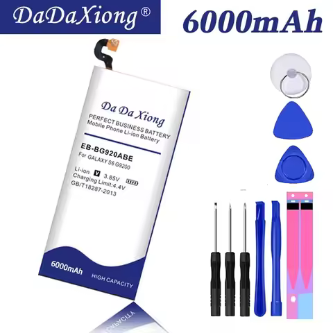 DaDaXiong 6000mAh EB-BG920ABE Li-ion Phone Battery For Samsung Galaxy S6 G9200 G920f G920i G920A G92