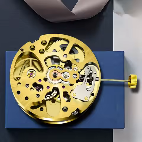 Gold Skeleton 2004 Movement Watch Parts Adjustment Radiation Pattern Automatic Mechanical Watch Move