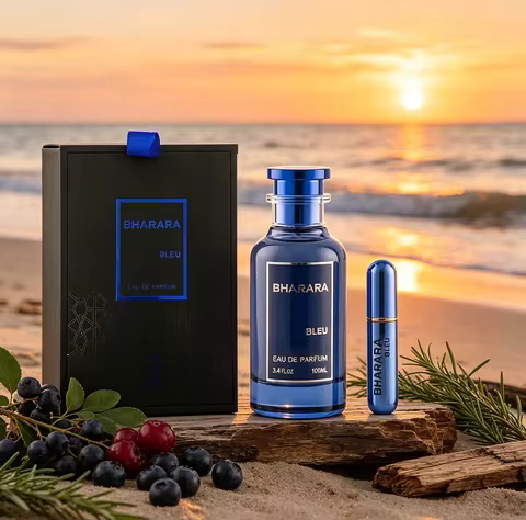 Bharara Bleu men's perfume spray is high-end luxury, fresh oriental, woody and herbal, fresh and las