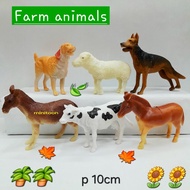 Animal FARM SET Animal Toys Cattle Horse Sheep Goat Dog Figure cake topper