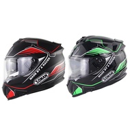 YAN【ready stock】Motorcycle Helmet Racing Helmet Men Women Outdoor Riding Double Lens Full Face Helmet Ece Standard