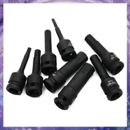 [r3jylk02.vn] 1/2 Inch Impact Hex Socket Bit 12.5mm H5-H19 Allen Key Wrench Socket Bit Impact Wrench