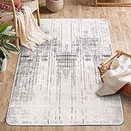 Calore Rugs Mordern Soft Abstract Distressed Area Rugs for Living Room/Bedroom/Dining Room,Medium Pi