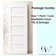 Pintu Rumah Kayu /Pintu Bilik /Wooden Door /Free Cut To Size /Kayu Pintu /Pemasangan KL Selangor