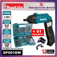 MAKITA 3.6V Cordless Screw Driver DF001DW - 1 Year Warranty ( MAKITA SCREWDRIVER DF001D MAKITA CORDL