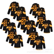 NHL Hockey Jersey Hockey Jersey Jersey Penguins Jersey 71 Malkn 81 Kessel 58 Letang 87 Crosby Jersey