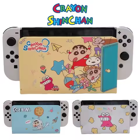 Crayon Shin-chan Cartoon Dock Cover for Nintendo Switch Ns Oled Anime Charging Protective Base Case 