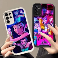 DK-58 Demon Hunter Girls Silicone Casing black and white for Samsung M15 A54 FE S24 S21 A55 S25 Ultr