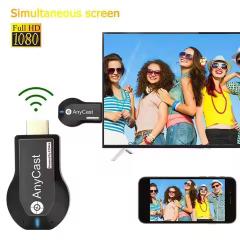 1080P Wireless WiFi TV Stick Display TV Dongle Receiver for AnyCast Plus Airplay 1080P HDMI-compatib