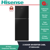 HISENSE 2 Door Inverter Fridge 240L RT286N4ABN [READY STOCK]-HISENSE WARRANTY MALAYSIA