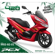 Sticker PCX Striping PCX Sticker Cutting PCX GOLD HITAM - Cutting PCX 150 Tahun 2017 Keren - PCXM -