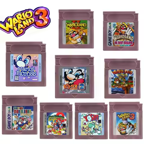 New GBC 16 Bit Game Video Game Cartridge Console16 Bit Game Card Wario Land Donkey Kong Wario Land 2