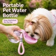 375ml Cute Portable Pet Water Bottle – Lightweight Travel Essential for Dogs & Cats with Handy Strap