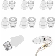 4 Pairs Triple Flange Compatible with Shure SE215 Pro Ear Tips Noise Reduce Silicone with 2mm Connec