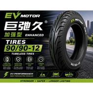 EV MOTOR Heavy-Duty 90/90-12 Tubeless Tire