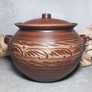 陶器大砂鍋5000毫升手工紅粘土烹飪鍋