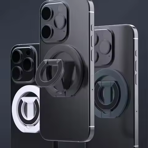 Double Sided Strong Magnetic Ring Phone Holder Portable Folding Car Cellphones Stand For MagSafe For