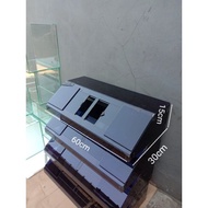 tutup aquarium 60x30 kaca ribent