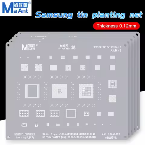 Maant Universal BGA Reballing Stencil For Samsung CPU IC A10 A70 A51 Note 10 S10 Exynos7870 7904 961