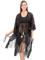 Salida De Pareos Para Playa Mujer Elegante Cover Up Playa Vestido cover up puntada abierta sin bikini