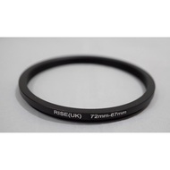 Rise Step Down Filter Ring Adapter 72mm - 67mm StepDown 72 mm - 67 mm