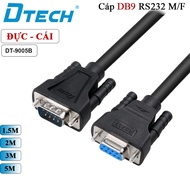 DB9 RS232 COM cable 1 male and 1 female Dtech DT-9005B length from 1.5m, 2m, 3m, 5m