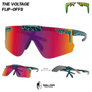 Pit Viper - The Voltage Flip-Offs Pink-Purple แว่นตากันแดด แบบพลิกขึ้นได้ สไตล์สปอร์ต สำหรับกิจกรรมก