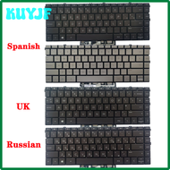 KUYJF แล็ปท็อปใหม่รัสเซีย RU / UK / สเปนคีย์บอร์ดสําหรับ HP Spectre x360 13-AW 13-AW0003DX 13-AW0008CA 13-AW0013DX 13-AW0020NR 13-AW0023DX HETZF
