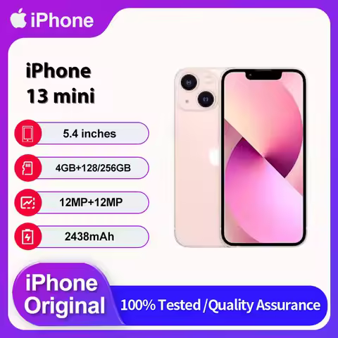 Original Apple iPhone 13 mini 5G Face ID Unlocked Used IOS 15 5.4" 128/256GB ROM 2438mAh Cellphone 1