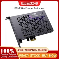 Ezcap324B Live Gamer Raw PCIE 4K Video Game Capture Card 1080p120 1440p60 Record & Live Stream for P